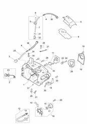 125 efco-petrol-chainsaws part diagram