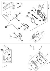 132 efco-petrol-chainsaws part diagram