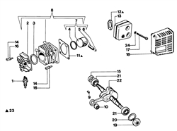 134 efco-petrol-chainsaws part diagram