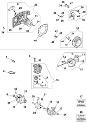 142 efco-petrol-chainsaws part diagram