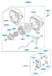 kbh35a cow-handle-brushcutters part diagram