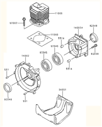 kbh43a cow-handle-brushcutters part diagram