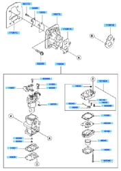 kbh45a cow-handle-brushcutters part diagram