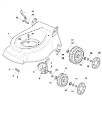 422pd mountfield-petrol-rotary-mowers part diagram