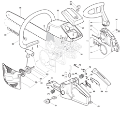 m-4545csp-chainsaw-45cc bq-machines part diagram