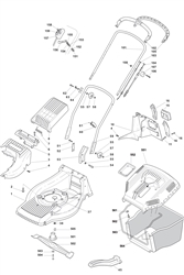 m61pd mountfield-petrol-rotary-mowers part diagram