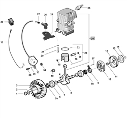 mc363 petrol-chainsaws-1 part diagram