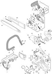 mc401 petrol-chainsaws-1 part diagram