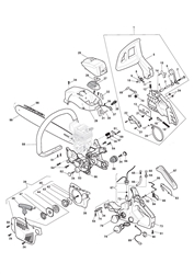 mc438 petrol-chainsaws-1 part diagram