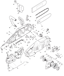 mcs2400-electric-chainsaw bq-machines part diagram