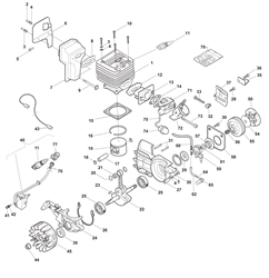 mcsp40-chainsaw-40cc bq-machines part diagram