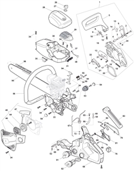 mcsp40-chainsaw-40cc bq-machines part diagram