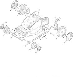 princess-38li electric-rotary-mowers-mountfield part diagram