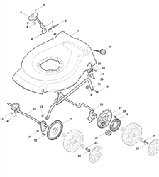 s460pd mountfield-petrol-rotary-mowers part diagram