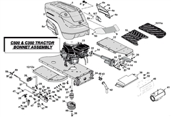 c500-c350-kohler c-series-lawn-tractors part diagram