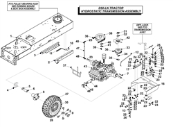 countax-d50ln d-series-lawn-tractors part diagram