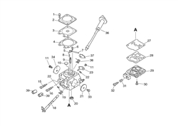 echo-cs-2600-chainsaw echo-petrol-chainsaws part diagram