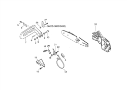 echo-cs-3000-chainsaw echo-petrol-chainsaws part diagram