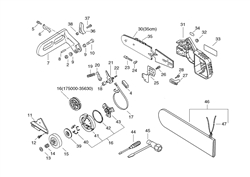 echo-cs-3050-chainsaw echo-petrol-chainsaws part diagram