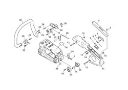 echo-cs-3050-chainsaw echo-petrol-chainsaws part diagram