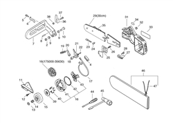 echo-cs-3400-chainsaw echo-petrol-chainsaws part diagram