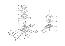 echo-cs-3400-chainsaw echo-petrol-chainsaws part diagram