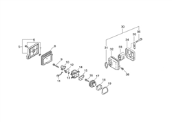 echo-cs-3400-chainsaw echo-petrol-chainsaws part diagram