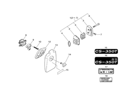 echo-cs-350t-chainsaw echo-petrol-chainsaws part diagram