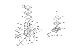 echo-cs-3600-chainsaw echo-petrol-chainsaws part diagram