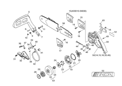 echo-cs-3700-chainsaw echo-petrol-chainsaws part diagram