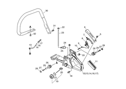 echo-cs-3700-chainsaw echo-petrol-chainsaws part diagram
