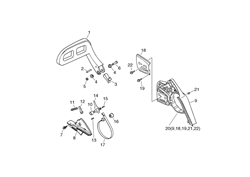 echo-cs-4200-chainsaw echo-petrol-chainsaws part diagram