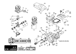 echo-cs-4200-chainsaw echo-petrol-chainsaws part diagram