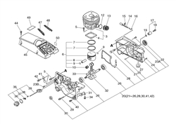echo-cs-5501-chainsaw echo-petrol-chainsaws part diagram