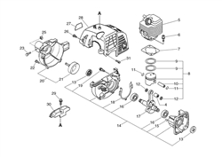 echo-shc-1700-hedgetrimmer echo-petrol-hedge-trimmers part diagram