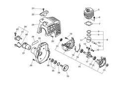 echo-shc-2100-hedgetrimmer echo-petrol-hedge-trimmers part diagram