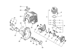 echo-shc-2400s-hedgetrimmer echo-petrol-hedge-trimmers part diagram