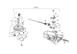 ppt-2100 echo-brushcutters-trimmers part diagram