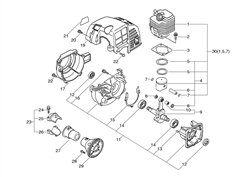 srm-2455si echo-brushcutters-trimmers part diagram