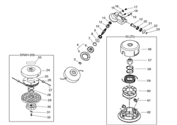 srmf-3 echo-brushcutters-trimmers part diagram