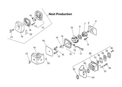 tc-2100 cultivatortiller part diagram