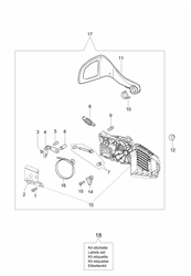 125 efco-petrol-chainsaws part diagram