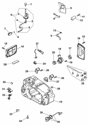 131 efco-petrol-chainsaws part diagram