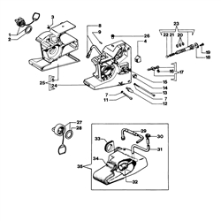 134 efco-petrol-chainsaws part diagram