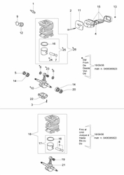 136 efco-petrol-chainsaws part diagram