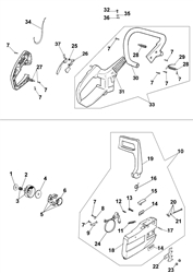 138 efco-petrol-chainsaws part diagram