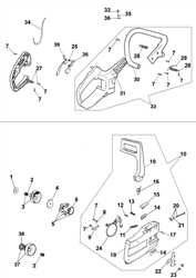 142 efco-petrol-chainsaws part diagram