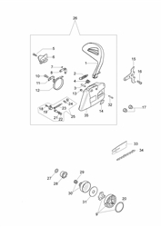 147 efco-petrol-chainsaws part diagram
