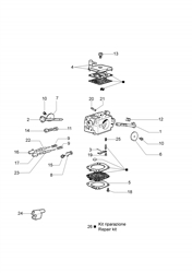 156 efco-petrol-chainsaws part diagram