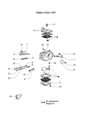 156 efco-petrol-chainsaws part diagram